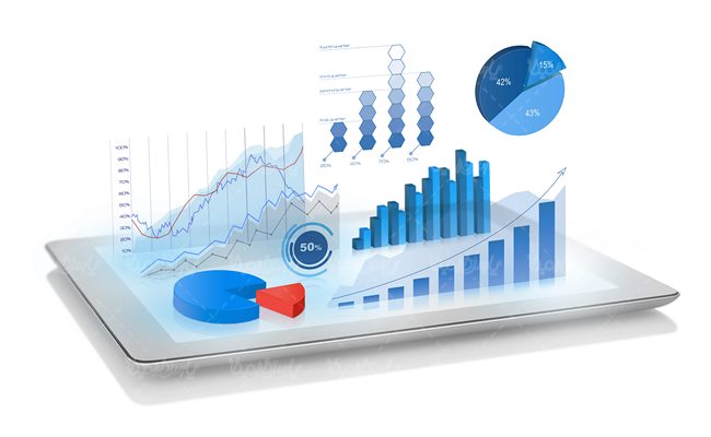 Futuristic digital display interface